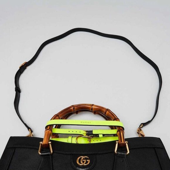 Gucci Black Leather Medium Diana Tote Bag - Picture 10 of 12